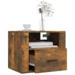 vidaXL Nástenný nočný stolík dymový dub 50x36x40 cm – Obrázok 4