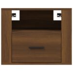 vidaXL Nástenný nočný stolík hnedý dub 50x36x40 cm – Obrázok 5