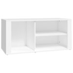 vidaXL Botník biely 100x35x45 cm spracované drevo – Obrázok 2