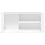 vidaXL Botník biely 100x35x45 cm spracované drevo – Obrázok 5