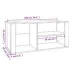 vidaXL Botník biely 100x35x45 cm spracované drevo – Obrázok 8