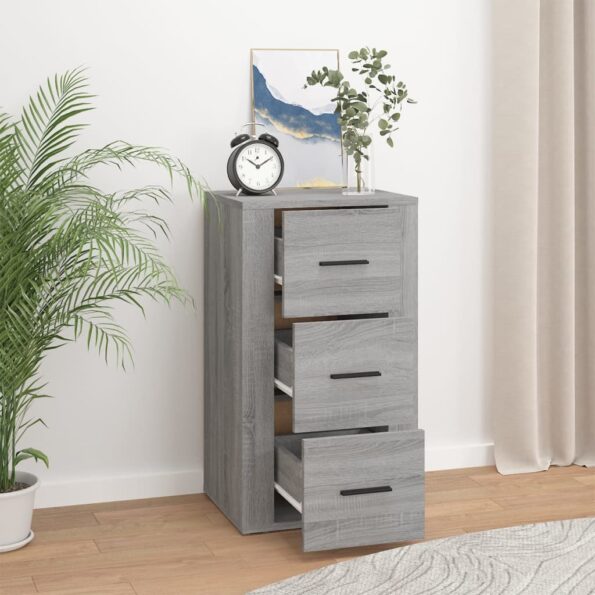 vidaXL Komoda sivý dub sonoma 40x33x70 cm spracované drevo – Obrázok 6
