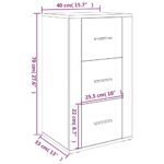 vidaXL Komoda sivý dub sonoma 40x33x70 cm spracované drevo – Obrázok 10
