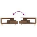 vidaXL Konferenčný stolík hnedý dub 90x49x45 cm spracované drevo – Obrázok 8