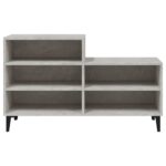 vidaXL Botník betónovo sivý 102x36x60 cm spracované drevo – Obrázok 3
