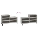 vidaXL Botník betónovo sivý 102x36x60 cm spracované drevo – Obrázok 5