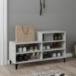 vidaXL Botník betónovo sivý 102x36x60 cm spracované drevo – Obrázok 6