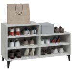 vidaXL Botník betónovo sivý 102x36x60 cm spracované drevo – Obrázok 7