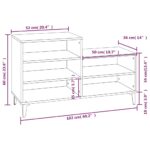vidaXL Botník betónovo sivý 102x36x60 cm spracované drevo – Obrázok 9