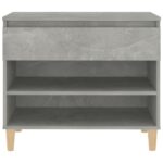 vidaXL Botník betónovo sivý 70x36x60 cm spracované drevo – Obrázok 6