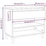 vidaXL Botník sivý dub sonoma 70x36x60 cm spracované drevo – Obrázok 10