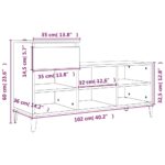 vidaXL Botník dub sonoma 102x36x60 cm spracované drevo – Obrázok 11