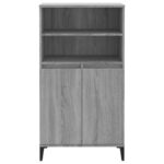 vidaXL Vysoká skrinka sivý dub sonoma 60x36x110 cm spracované drevo – Obrázok 3