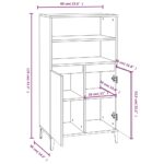 vidaXL Vysoká skrinka sivý dub sonoma 60x36x110 cm spracované drevo – Obrázok 9