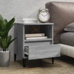 vidaXL Nočné stolíky 2 ks sivý dub sonoma 40x35x50 cm – Obrázok 3