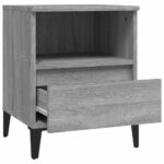 vidaXL Nočné stolíky 2 ks sivý dub sonoma 40x35x50 cm – Obrázok 8