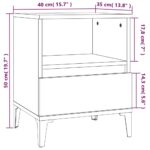 vidaXL Nočné stolíky 2 ks sivý dub sonoma 40x35x50 cm – Obrázok 11