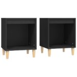 vidaXL Nočné stolíky 2 ks čierne 40x35x50 cm – Obrázok 2