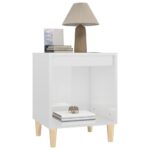 vidaXL Nočné stolíky 2 ks lesklé biele 40x35x50 cm – Obrázok 4