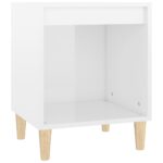 vidaXL Nočné stolíky 2 ks lesklé biele 40x35x50 cm – Obrázok 5
