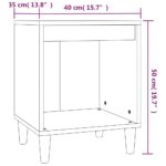 vidaXL Nočné stolíky 2 ks lesklé biele 40x35x50 cm – Obrázok 9