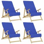 vidaXL Plážové uteráky 4 ks kráľovské modré 60x135 cm látka 400 GSM – Obrázok 3