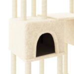 vidaXL Škrabadlo pre mačky so sisalovými stĺpikmi krémové 199 cm – Obrázok 6