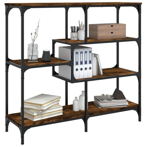 vidaXL Konzolový stolík dymový dub 103x32x95 cm kompozitné drevo – Obrázok 3