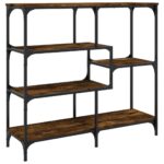 vidaXL Konzolový stolík dymový dub 103x32x95 cm kompozitné drevo – Obrázok 6