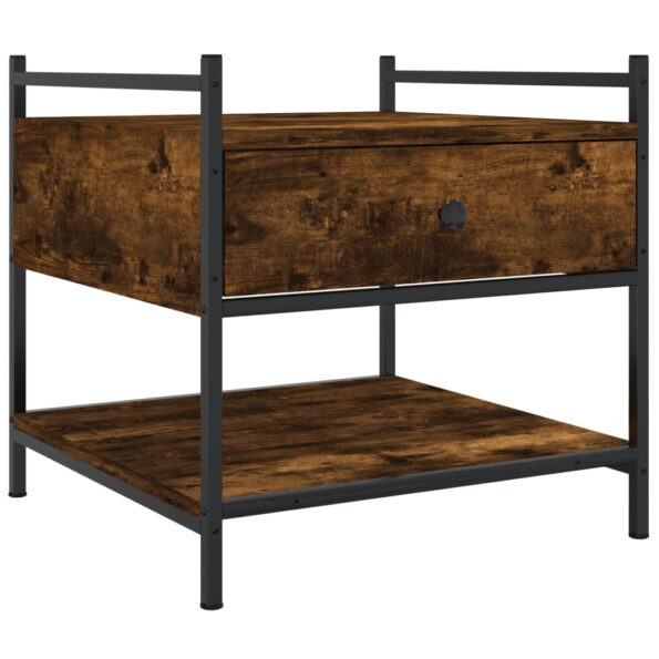 vidaXL Konferenčný stolík dymový dub 50x50x50 cm kompozitné drevo – Obrázok 2