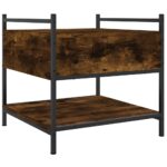 vidaXL Konferenčný stolík dymový dub 50x50x50 cm kompozitné drevo – Obrázok 8