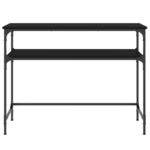 vidaXL Konzolový stolík čierny 100x35,5x75 cm kompozitné drevo – Obrázok 4