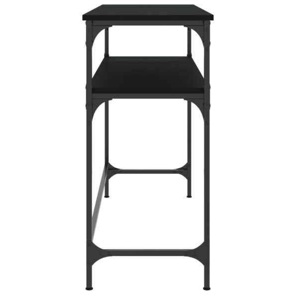 vidaXL Konzolový stolík čierny 100x35,5x75 cm kompozitné drevo – Obrázok 5