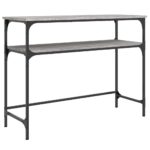 vidaXL Konzolový stolík sivý sonoma 100x35,5x75 cm kompozitné drevo – Obrázok 2