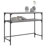 vidaXL Konzolový stolík sivý sonoma 100x35,5x75 cm kompozitné drevo – Obrázok 3