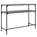 vidaXL Konzolový stolík sivý sonoma 100x35,5x75 cm kompozitné drevo – Obrázok 6