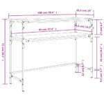 vidaXL Konzolový stolík sivý sonoma 100x35,5x75 cm kompozitné drevo – Obrázok 9