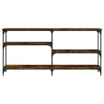 vidaXL Konzolový stolík dymový dub 160x29x75 cm kompozitné drevo – Obrázok 4