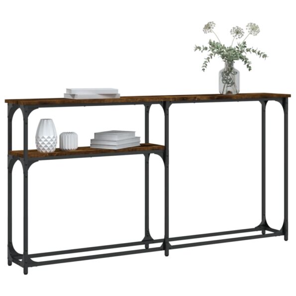 VXL8720845420482_g_en_hd_1.jpg vidaXL Konzolový stolík dymový dub 145x22,5x75 cm kompozitné drevo – Obrázok 3