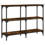 vidaXL Konzolový stolík dymový dub 100x29x75 cm kompozitné drevo – Obrázok 2