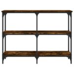 vidaXL Konzolový stolík dymový dub 100x29x75 cm kompozitné drevo – Obrázok 4