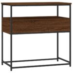 vidaXL Konzolový stolík hnedý dub 75x40x75 cm kompozitné drevo – Obrázok 8