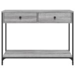 vidaXL Konzolový stolík sivý sonoma 100x34,5x75 cm kompozitné drevo – Obrázok 6