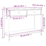 vidaXL Konzolový stolík sivý sonoma 100x34,5x75 cm kompozitné drevo – Obrázok 11