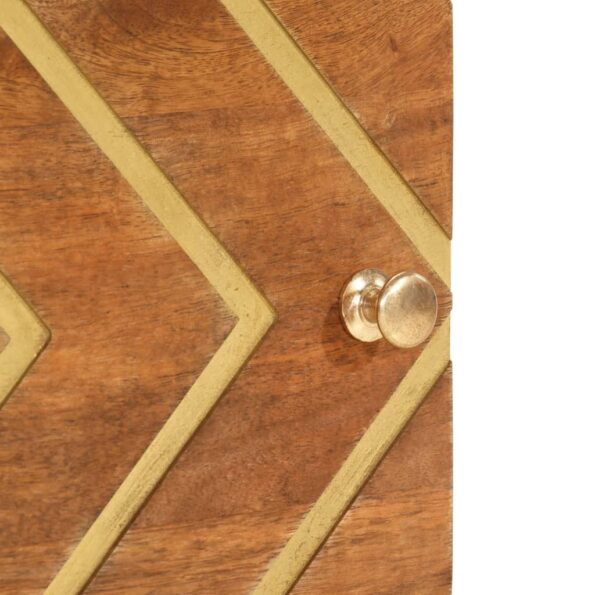 vidaXL Nočný stolík hnedo-čierny masívne mango – Obrázok 9