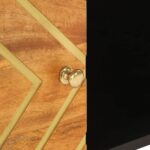 vidaXL Konferenčný stolík hnedo-čierny 80x50x40 cm masívne mago – Obrázok 9