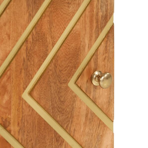 vidaXL Nočný stolík hnedo-čierny 50x33x60 cm masívne mango – Obrázok 9