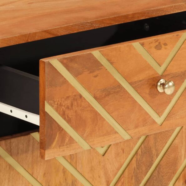 vidaXL Nočný stolík hnedo-čierny 50x33x60 cm masívne mango – Obrázok 10