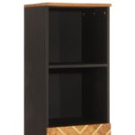 vidaXL Kúpeľňová skrinka hnedo-čierna 38x33,5x160 cm masívne mango – Obrázok 8