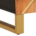 vidaXL Bočná skrinka hnedo-čierna 90x33,5x75 cm masívne mango – Obrázok 9